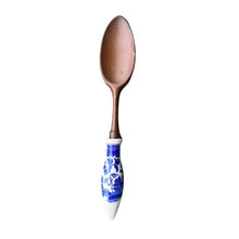 Load image into Gallery viewer, Blue &amp; White Serving Spoon
