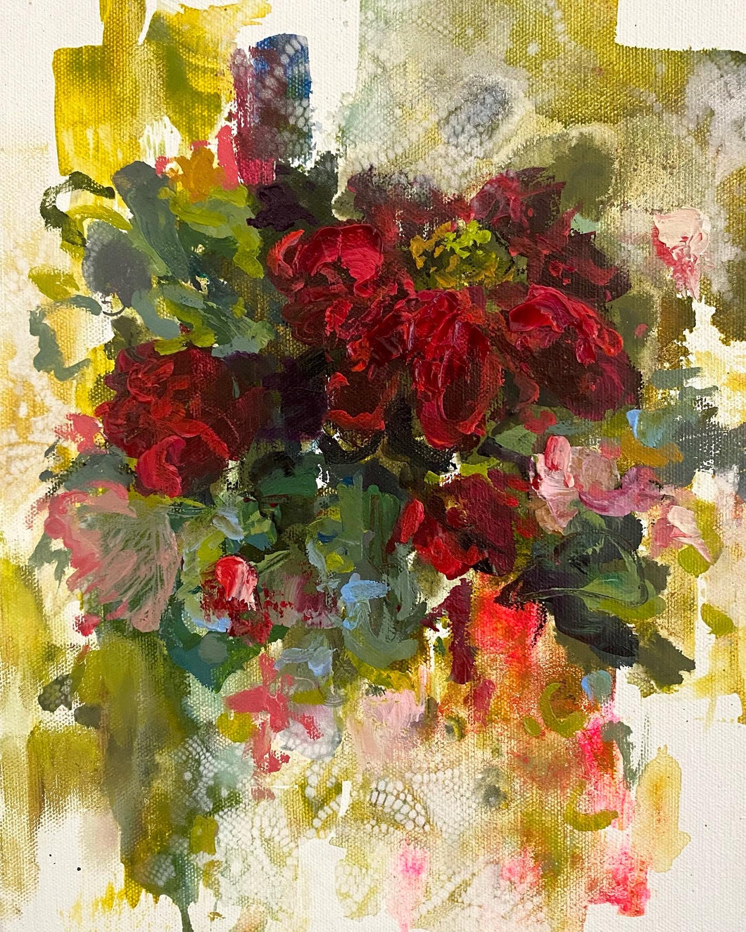 Red Abstract Bouquet 2