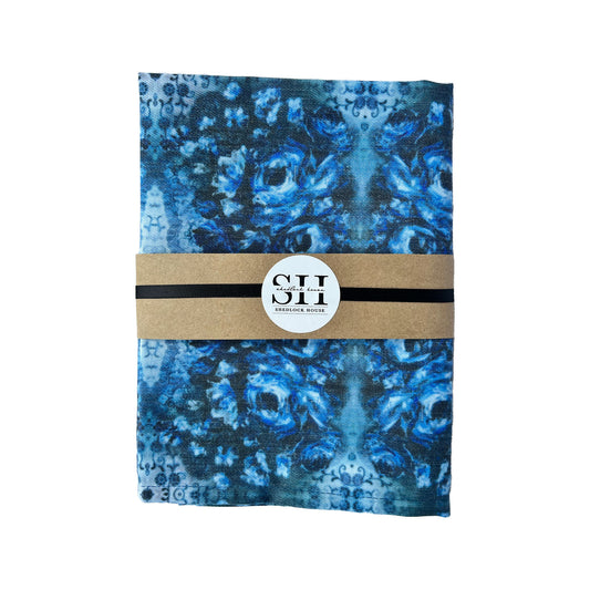 Blue Rose Tea Towel