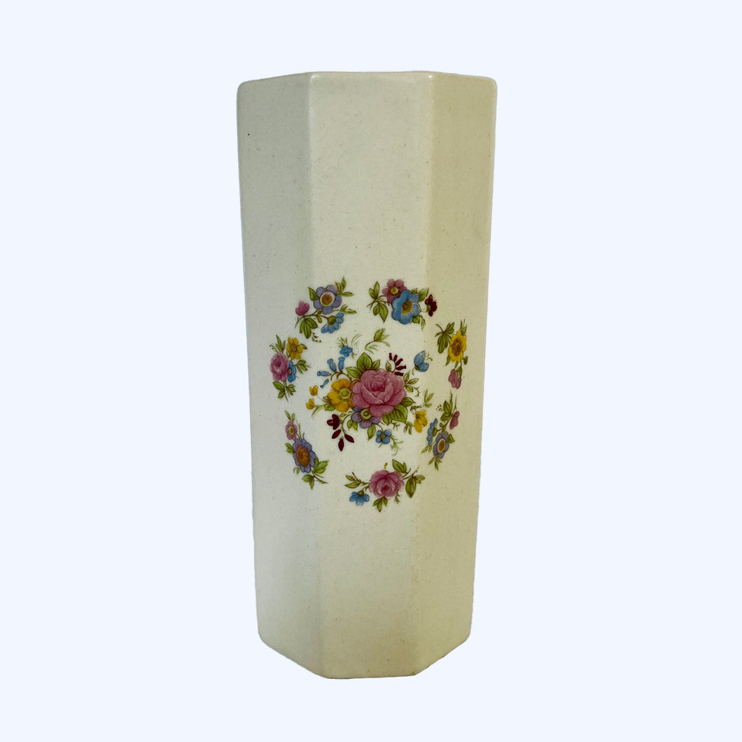 Rose Design Octagonal Bud Vase