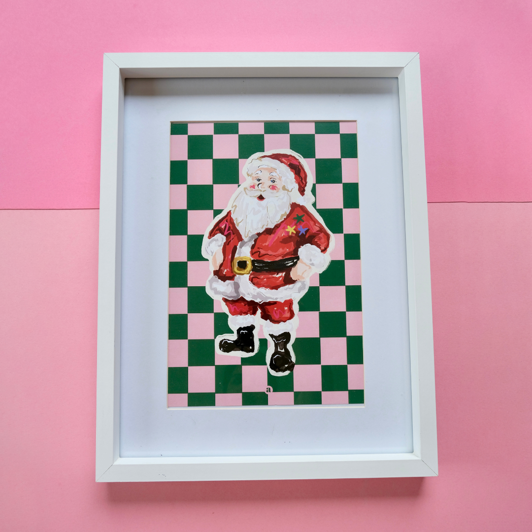 Cheerful Santa Print