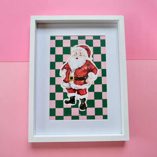 Cheerful Santa Print