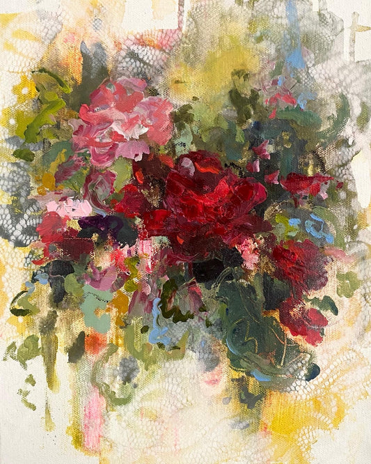 Red Abstract Bouquet 1